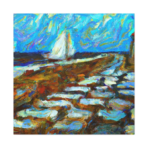 Seawall on the Shore - Canvas
