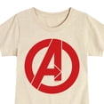 thumbnail image 3 of Marvel The Avengers - A Logo - Toddler And Youth Girls Fitted Short Sleeve Graphic T-Shirt, 3 of 5