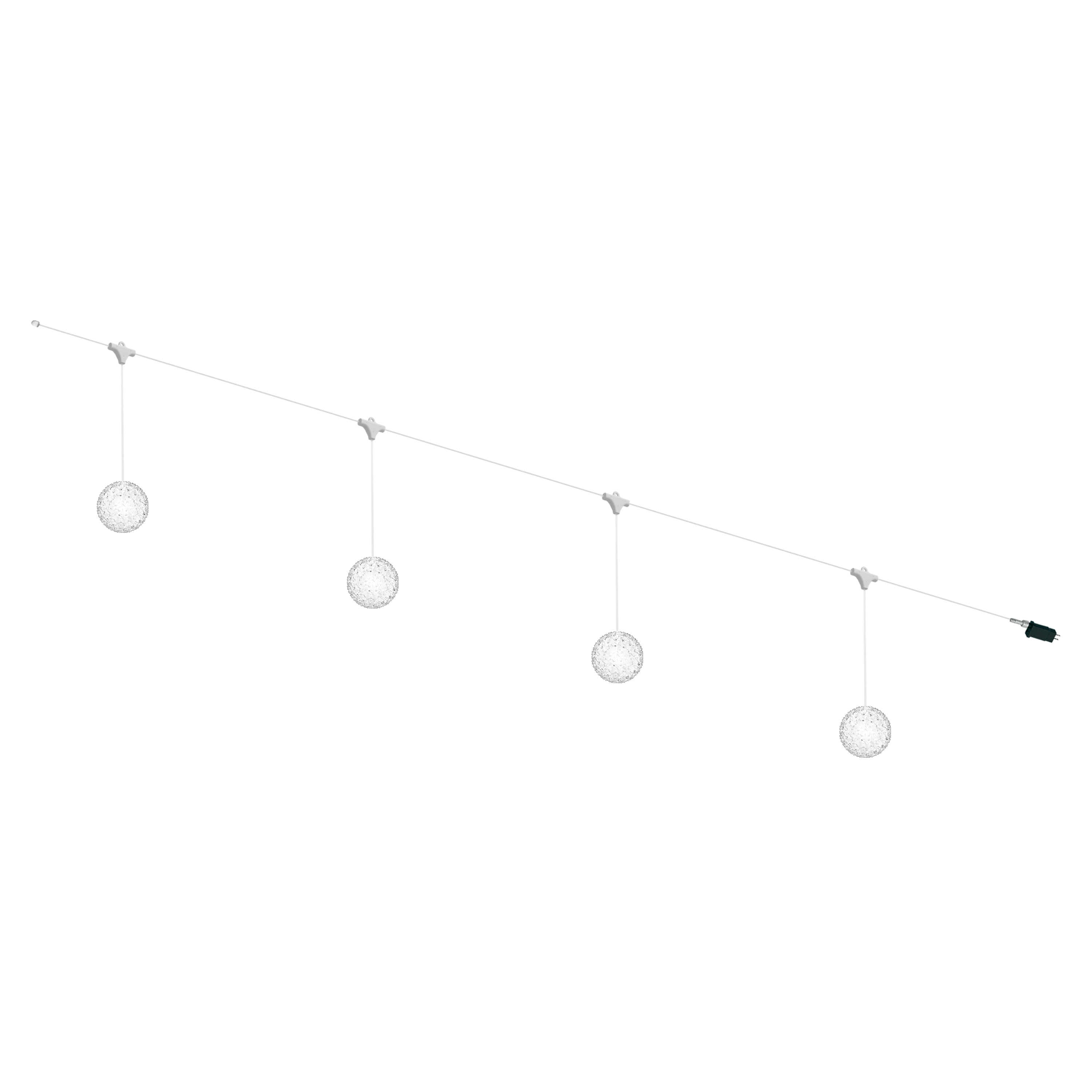 Feit Electric Outdoor 16' Foot 4-Light Smart Snowflake-Sphere Bulb String Light