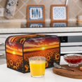 thumbnail image 5 of KLL Sunset Golden Sunflower Field Print 2 Slice Toaster Dust Covers Kitchen Small Appliance Cover with 2 Pockets,Can hold Jam Spreader Knife & Toaster Tongs (11.4 x 7.9 x 7.5), 5 of 6