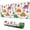 White Dinosaurs Flowers, variant on Long Mouse Pads for Desk,White Dinosaurs Flowers Pattern Desk Mats on Top Of Desks, Desk Mouse Pad Extra Large with 3mm Non-Slip Base and Stitched Edge for Gaming,Office,Work,Home 31.5"x11.8"