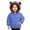 Blue, variant on Reversible Double Thickened Hooded Jacket for Girls Warm Winter Coat with Bear Ears Soft Outerwear Toddler Youth