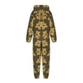 thumbnail image 4 of TEAJOPSUU Girls Fleece Onesie Pajamas Kids Cute Ear Hood Zip Up Sleepwear Jumpsuit Christmas Clothes Loose Jumpsuit Partywear A-Brown, 4 of 6