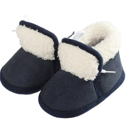 Lcxweerr Kids Anti-Skid Snow Boots 0-18M Infant Baby Baby Girls Winter Warm Shoes