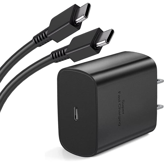 USB C Super Fast Charger for Microsoft Surface Duo 2 Super Fast Charging 45W PD PPS Wall Charger with 3Feet & 6 Feet Cables Included - Black