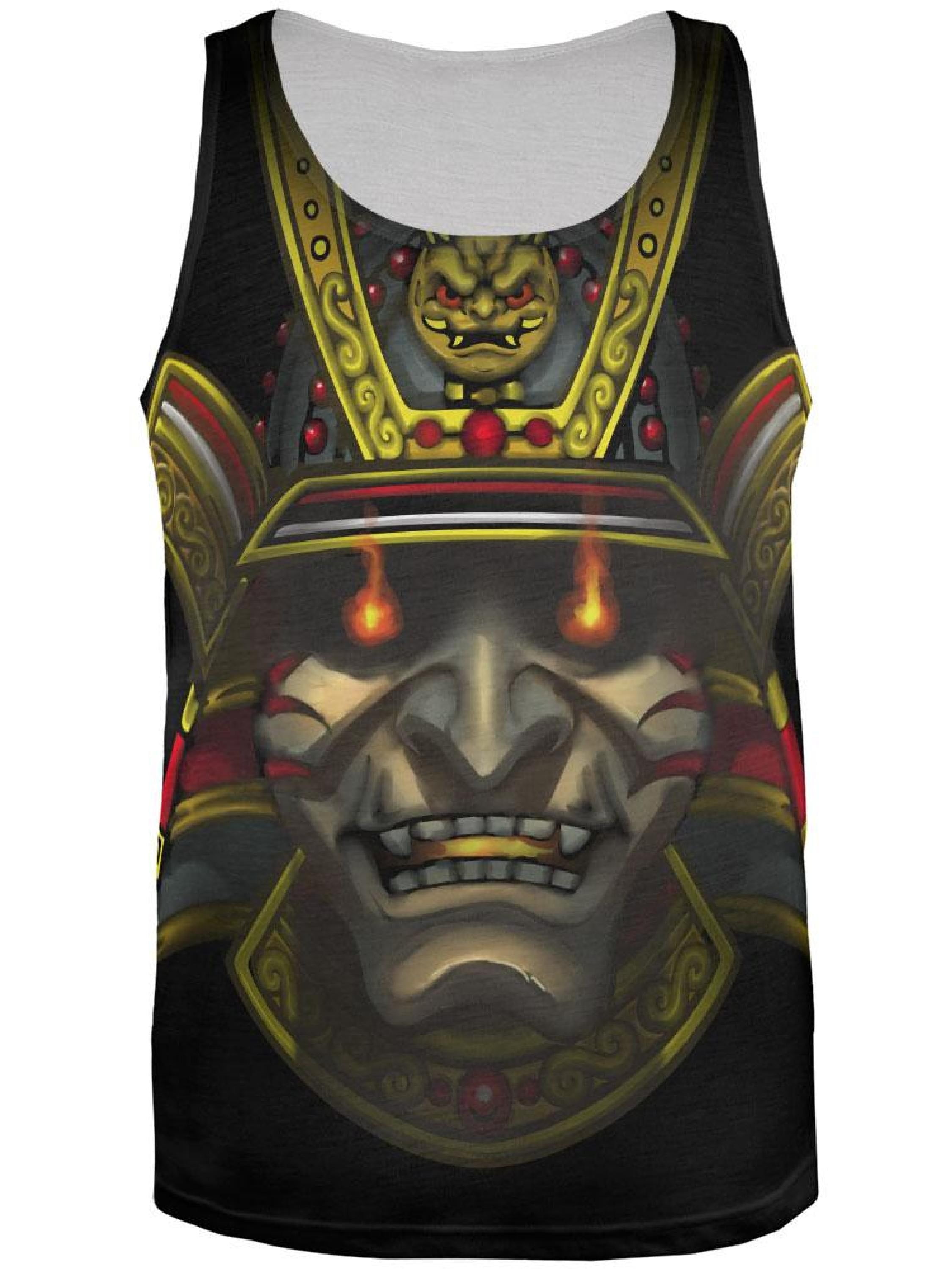 Samurai Face Mask All Over Adult Tank Top - X-Large