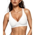 thumbnail image 1 of Bra OEAK para mujer, inalámbrico, cómodo, de apoyo, color blanco S, 1 of 8