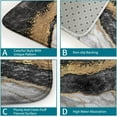 thumbnail image 4 of Marble Kitchen Mat 2 Pcs Anti Fatigue Black Gold Marble Kitchen Floor Mat Washable Water Absorbent Marble Look Kitchen Rugs for Bathroom Laundry Sink Kitchen Standing Mat, 4 of 6