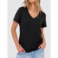 thumbnail image 6 of ANRABESS Womens Short Sleeve Tops Casual V Neck Wrinkle - Free Basic T Shirts Summer Cute Tee 2026 Spring Fashion Clothes Black X-Large, 6 of 7