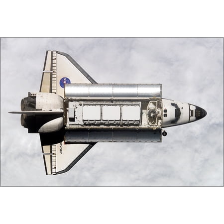 24"x36" Gallery Poster, Space Shuttle Endeavour approaches the International Space Station ISS during STS-113