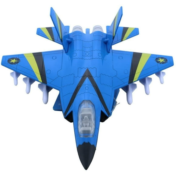 Alloy Planes/Airplane/Aircraft Toy with Pull Back Stealth Bombers and Fighter Planes , Diecast Fighter Jets, Blue