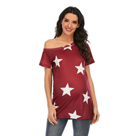 

Simplmasygenix Womens Maternity Clearance Short Sleeve Summer Tops Maternity Womens Print Maternity Dress Large Size Maternity T-Shirt