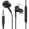 thumbnail image 3 of 2 Packs 3.5mm Wired Earbuds with Mic - In-Ear Headphones for iOS, Android - Stereo Sound, Tangle-Free Cable, ABS Material, 3 of 6