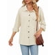 thumbnail image 2 of Blusas Informales de Larga Extragrandes con Botones y Cuello Halter para Mujer Albaricoque L, 2 of 9