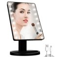 thumbnail image 1 of Espejo de maquillaje de tocador iluminado KOOKIN, 16 luces LED, color negro, 1 of 8