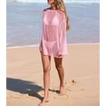 thumbnail image 2 of Women's Swimsuit Coverup Crochet Sheer Beach Dress Slit Long Sleeve Bathing Suit Cover Up, 2 of 9