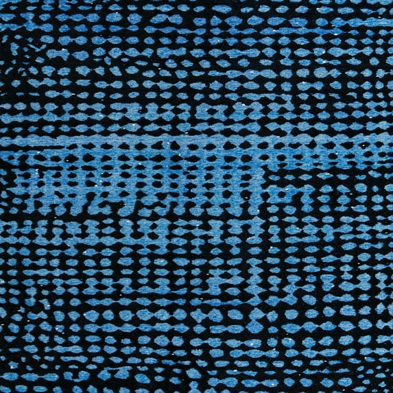 Ahgly Company Indoor Square Abstract Black Abstract Area Rugs, 8' Square