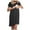 Gray, variant on VEKDONE Clearance Maternity Nursing Dress,3 IN1 Short Sleeve Labor and Delivery Gown, Pleated Nursing Nightgown, Maternity Nightgowns for Hospital Short Breastfeeding Nightgown Dark Gray L