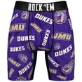 thumbnail image 2 of Men's Rock Em Socks  James Madison Dukes All-Over Underwear and Crew Socks Combo Pack, 2 of 3