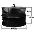 thumbnail image 2 of Labymos 2ft 2 Layer Herb Collapsible Drying Rack W/Zipper Black Mesh Trays Dry Net Hanging for Hydroponics, 2 of 8