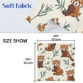 thumbnail image 5 of 4 Pack 20'' x20" Satin Table Napkins Dinner Napkins for wedding Party Decoration events Red Panda Pattern, 5 of 6