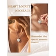 thumbnail image 4 of KeyStyle Heart Locket Necklace for Women Personalized Photo Necklaces with Picture Inside Christmas Jewelry Gifts for Mom Wife, 4 of 11