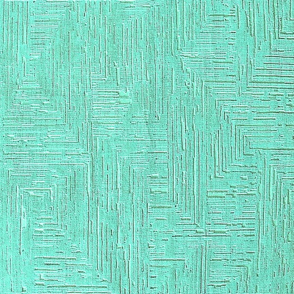 Ahgly Company Indoor Square Solid Turquoise Blue Modern Area Rugs, 8' Square
