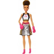 Barbie Boxer Brunette Doll With Boxing Outfit And Pink Boxing Gloves Doll Playset, 4 Pieces Included