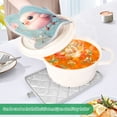 thumbnail image 4 of Two Pieces Of Square Heat Insulation Pad Oven Mitts 7x9.8 Inch Oven Microwave Kitchen Cooking Baking Super Beautiful Pink Birds, 4 of 7