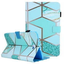 Allytech Galaxy Tab A 10.1" 2016 Case T580 T585, Slim Fit PU Leather Shockproof Lightweight Kickstand Auto Sleep Wake Folio Flip Case Cover Samsung Galaxy Tab A 10.1" T580, Green Marble