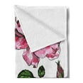 thumbnail image 2 of Floral Soft Flannel Fleece Throw Blanket, Garden Flowers Roses Buds Leaves Hand Drawn Sketchy Image Art, Cozy Plush for Indoor and Outdoor Use, 70" x 90", Pale Pink Hot Pink, by Ambesonne, 2 of 5