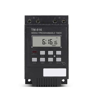 IIVVERR AC 220V 8A Digital LCD Display Week Covered Programmable Timer  Switch (AC 220V 8A Pantalla LCD digital Interruptor temporizador programado