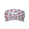 thumbnail image 2 of Kdxio Strawberries Print Sun Visor Hat Golf Visor Adjustable Velcro Outdoor Sports Cap for Men Women, 2 of 7