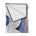 thumbnail image 2 of Letter B Soft Flannel Fleece Throw Blanket, Printing Design Wooden Block Letters Capital Rough Aged Worn Look, Cozy Plush for Indoor and Outdoor Use, 50" x 70", Multicolor, by Ambesonne, 2 of 5