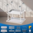 thumbnail image 2 of Table d'Appoint de Patio en Acier Inoxydable, Table de Travail Extérieure Robuste à 2 Niveaux avec Tablette Inférieure Ajustable, Table Utilitaire à Roues Verrouillables pour Jardin, Cuisine et Atelier, 2 of 7