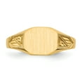 thumbnail image 4 of 14k Yellow Gold 7.0x8.5mm Signet Ring, 4 of 9