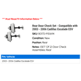 thumbnail image 2 of Rear Door Check Set - Compatible with 2003 - 2006 Cadillac Escalade ESV 2004 2005, 2 of 2