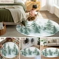 thumbnail image 6 of Forest Area Rug, Watercolor Tree Washable Large Circle Carpet, Non Slip Round Rug for Living Room/Bedroom/Dining Room/Home Office/Dorm, 6 of 9