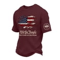 thumbnail image 2 of 250 Anniversary USA Shirt Mens American Flag T Shirt Crewneck Pullover Short Sleeve Patriotic Tops,S, 2 of 6