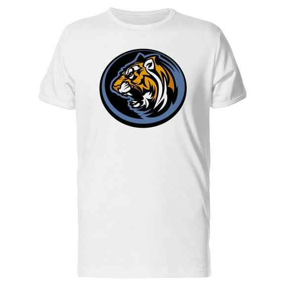 Growling Tiger Mascot Cartoon Tee Men's -Image by Shutterstock