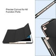 thumbnail image 4 of Mosiso Slim Fit Frosted Case for iPad 10.2" 7th Generation 2019 Released, PU Leather Smart Stand Cover Auto Sleep Wake Protective Case for Apple iPad 10.2 Inch (A2197/A2198/A2200), Black, 4 of 7