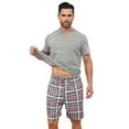 thumbnail image 6 of Short Sleeve Pajama Sets for Men 2 Piece Mens Short Pajamas Sets with Pockets Soft Comfy Mens Summer Sleepwear Set, S-XXL, 6 of 9