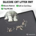 thumbnail image 4 of ZALALOVA Cat Litter Mat, Large 24"x32" Food-Grade Silicone Litter Box Mat for Litter Trapping, Waterproof, Non-slip, Easy to Clean(Grey), 4 of 7