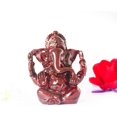 thumbnail image 5 of Estatua de ídolo del dios hindú Ganesha, elefante indio, Buda, Ganesh, escultura, bendición, hogar, Pooja, decoración de Diwali, buena suerte (rojo oscuro), 5 of 5