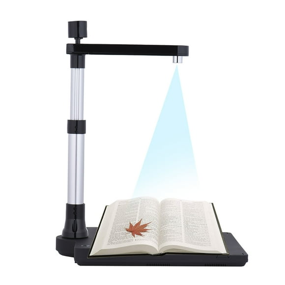 TFixolAdjustable HD High Speed USB Book Image Document Camera Scanner Dual Lens (10 Mega-pixel & 2 Mega-pixel) Max. A3 Scanning Size with OCR Function LED Light for Classroom Office Library Bank