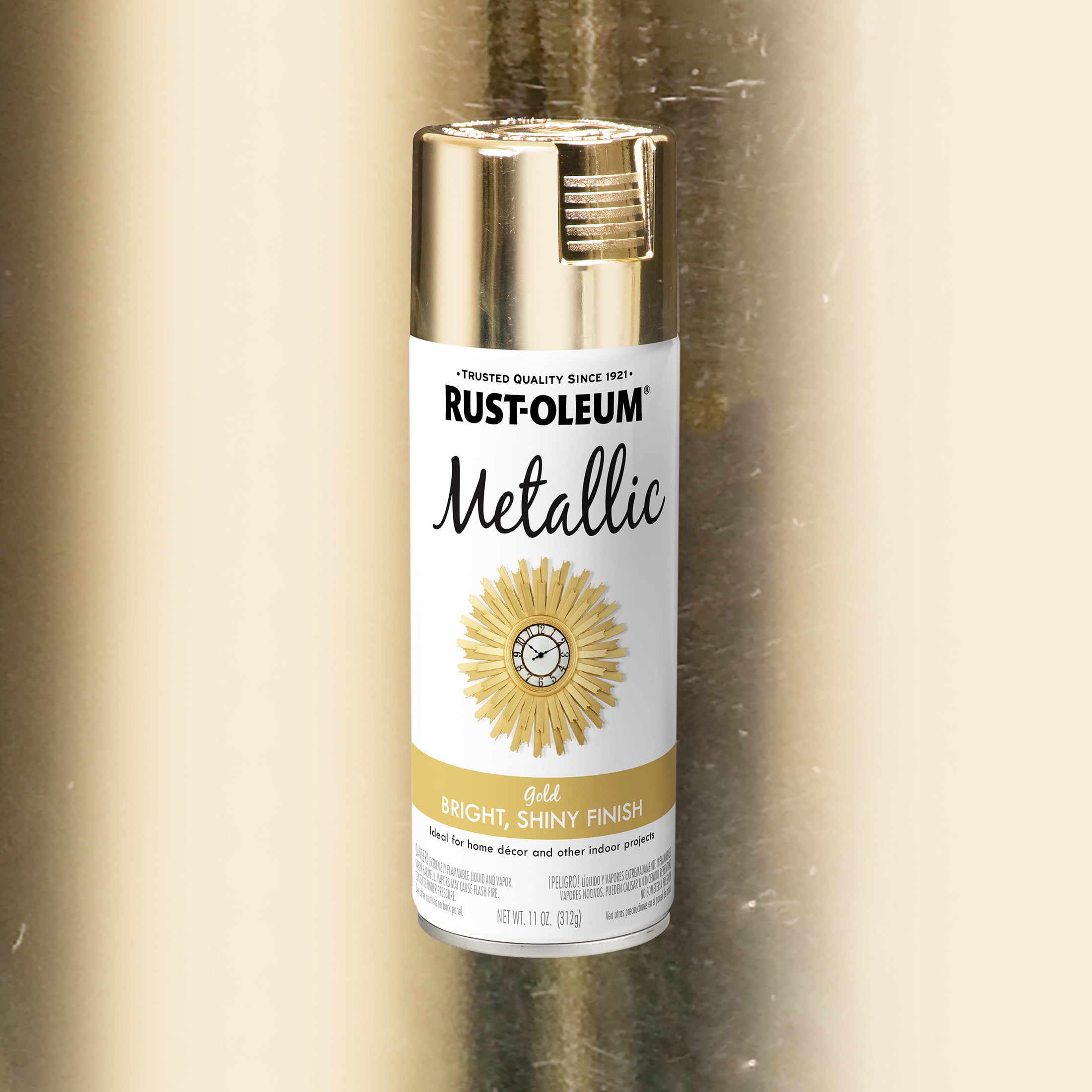 (6 pack) Gold, Rust-Oleum Metallic Spray Paint-340647, 11 oz