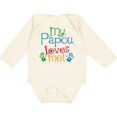 thumbnail image 3 of Inktastic My Papou Loves Me Boys or Girls Long Sleeve Baby Bodysuit, 3 of 5