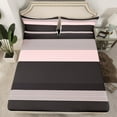 thumbnail image 2 of Erosebridal Black Stripes Sheet Set Twin,Geometric Lines Bedding Sets Twin Size,Geometric Theme Twin Sheet Sets,Ultra Soft Abstract Room Decor,3pcs, 2 of 7