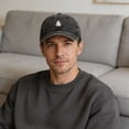 thumbnail image 4 of Byfri Black Halloween Ghost Embroidered Baseball Hat 56-62cm Adjustable Washed Cotton Dad Cap, 4 of 7
