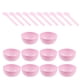 thumbnail image 1 of 10 cuencos multiusos de plástico para mezclar barro de cristal, ideales para que las niñas hagan sus propias manualidades con tierra de cristal. Incluye 10 cucharas (rosa)., 1 of 8